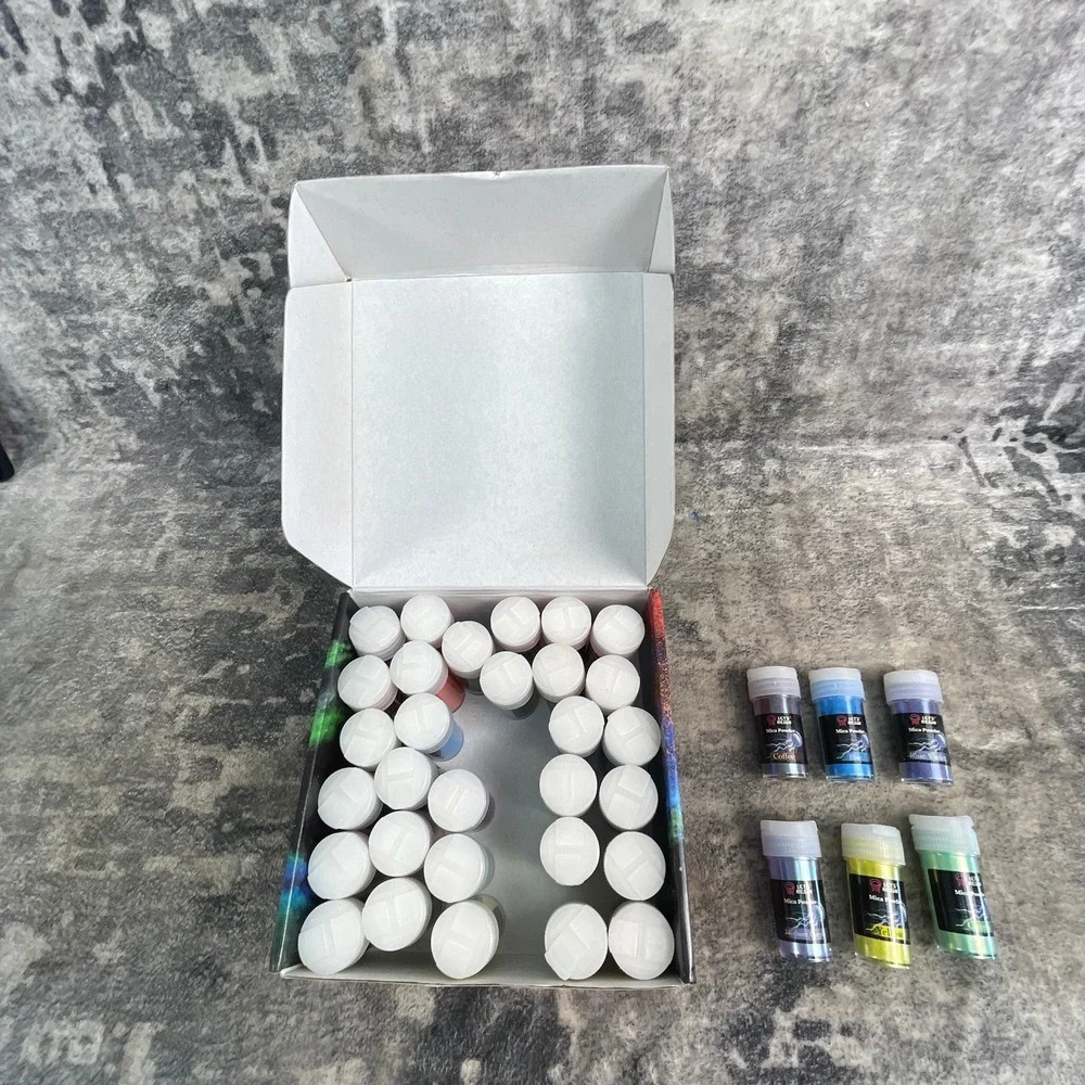 Let's Resin Mica Powder 36 Colors Resin Pigment Powder Set DIY Crafts Multi Pack
